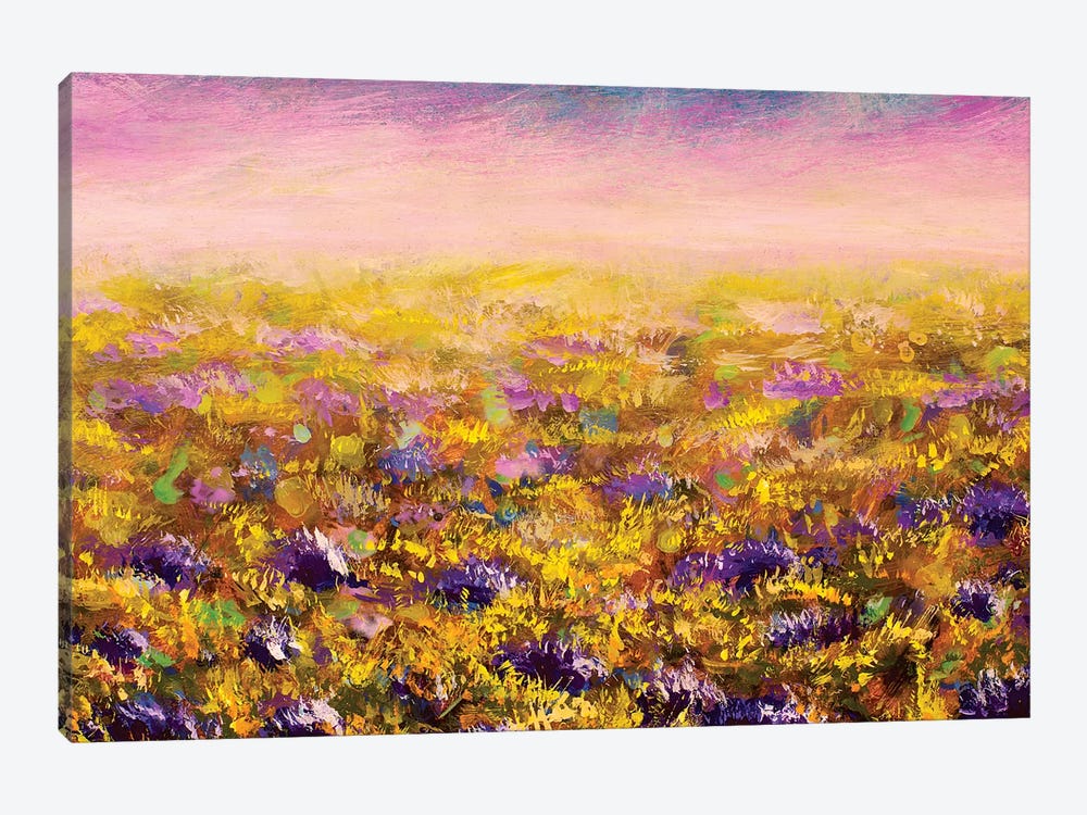 Abstract Flowers Field by Valery Rybakow 1-piece Canvas Print