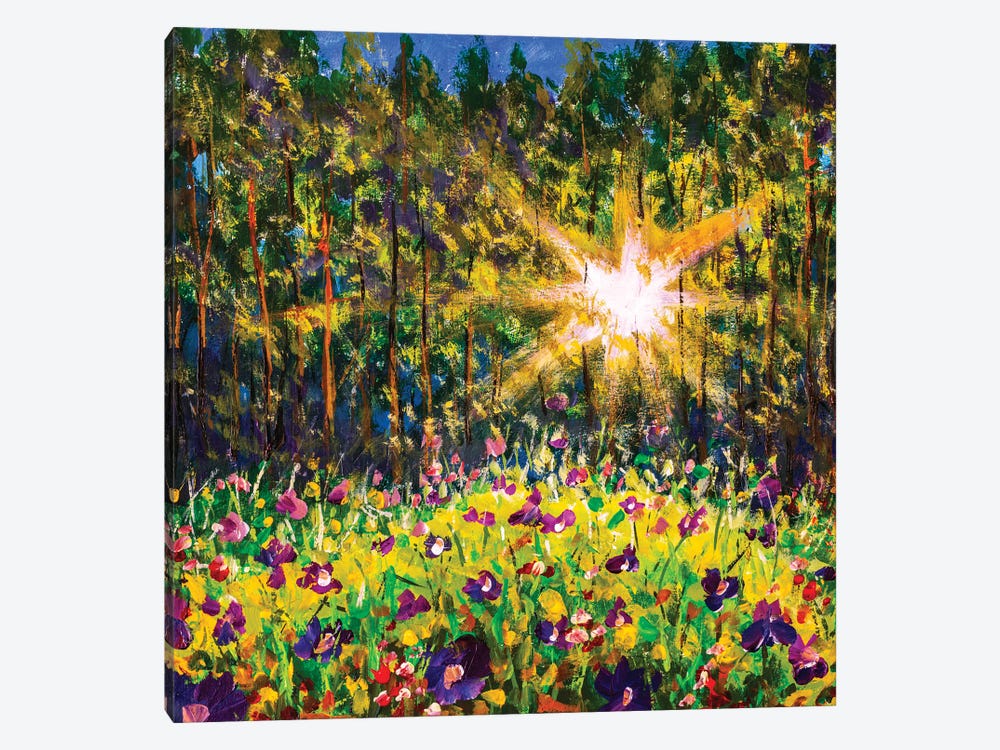 Forest Glade In Sunlight by Valery Rybakow 1-piece Art Print