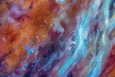 Blue And Brown Cosmos by Valery Rybakow canvas print