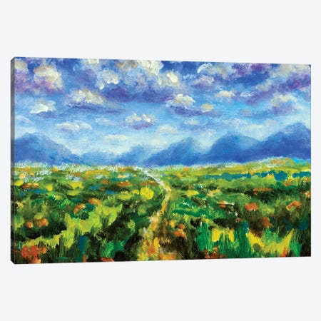 Big fluffy clouds over the mountains Canvas Print #VRY418} by Valery Rybakow Canvas Print