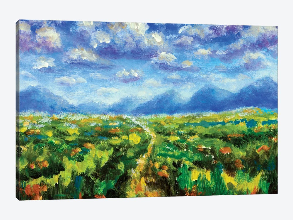 Big fluffy clouds over the mountains by Valery Rybakow 1-piece Canvas Wall Art