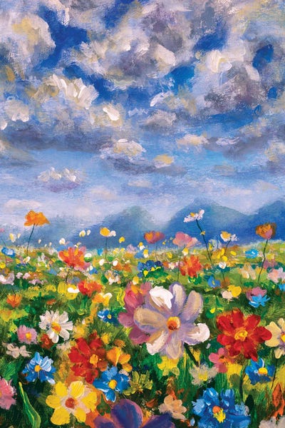 Wildflowers In The Mountains by Valery Rybakow canvas print