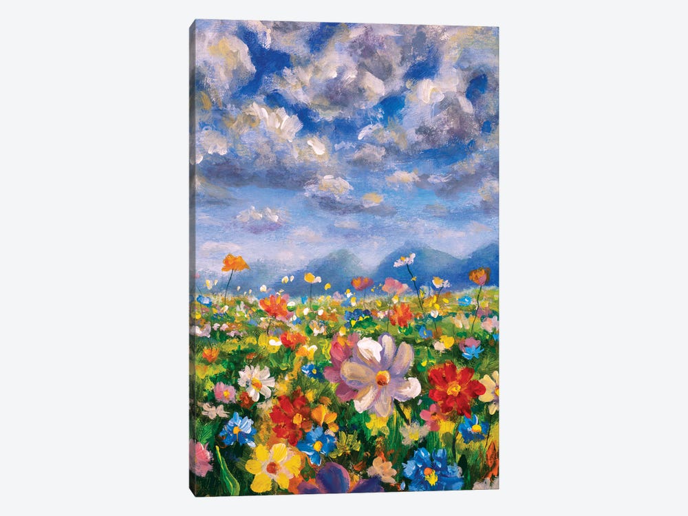 Wildflowers In The Mountains by Valery Rybakow 1-piece Canvas Print