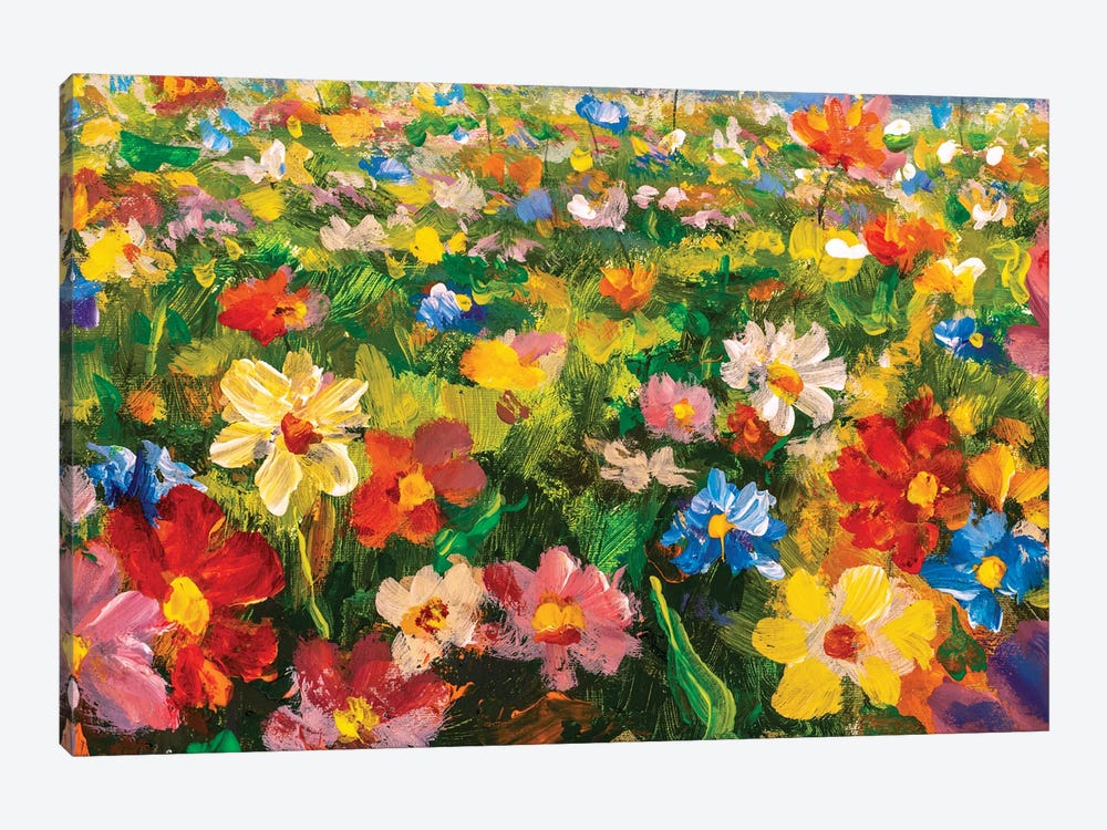 Summer Flowers by Valery Rybakow 1-piece Canvas Wall Art