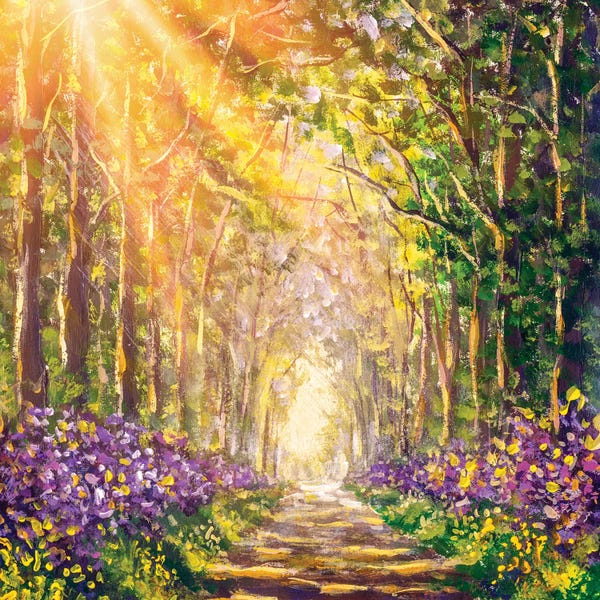 Valery Rybakow: Spring Sunny Summer Forest by Valery Rybakow