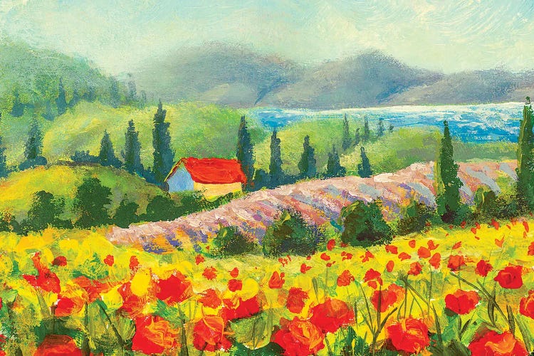 Country House On A Beautiful Slope by Valery Rybakow wall art