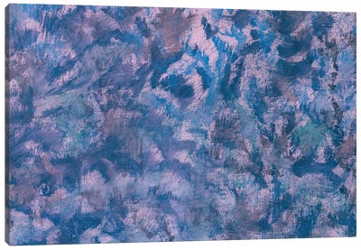 Retro Abstract Watercolor Canvas Art Print - Purple Abstract Art