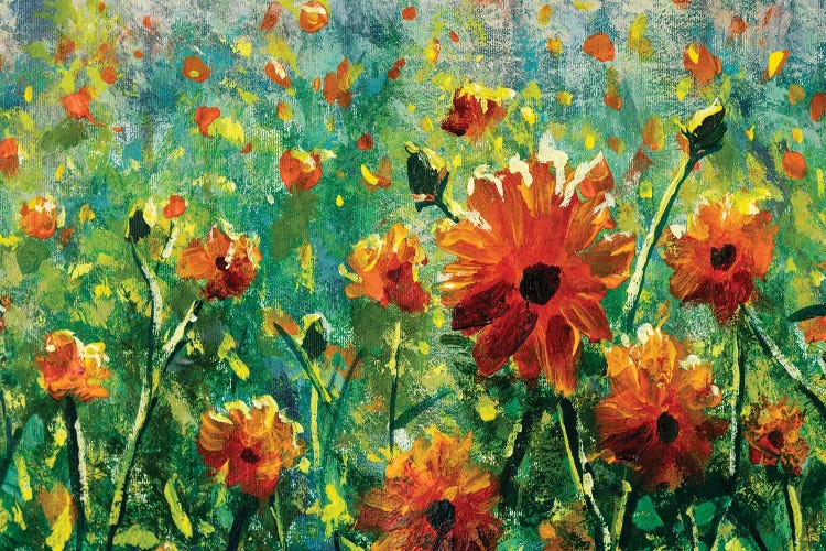 Beautiful Flower Field Close-Up by Valery Rybakow wall art
