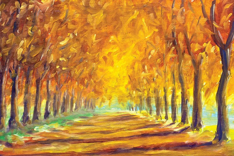 Gold Autumn Alley by Valery Rybakow wall art
