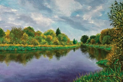 Autumn Forest Near The River by Valery Rybakow canvas print