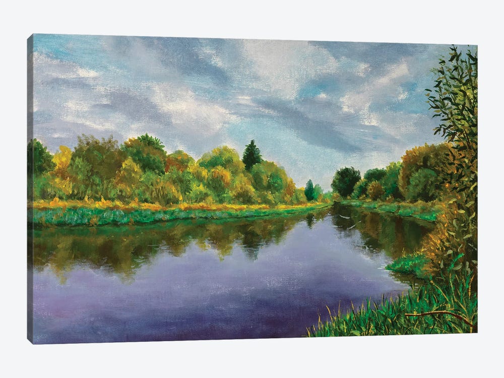 Autumn Forest Near The River by Valery Rybakow 1-piece Canvas Print