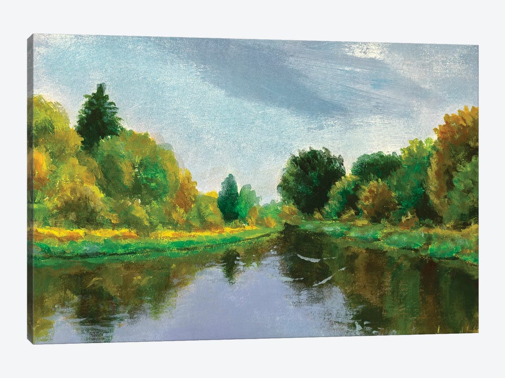 Spring On River by Valery Rybakow 1-piece Canvas Wall Art