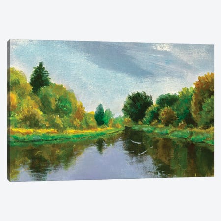 Spring On River Canvas Print #VRY461} by Valery Rybakow Canvas Wall Art