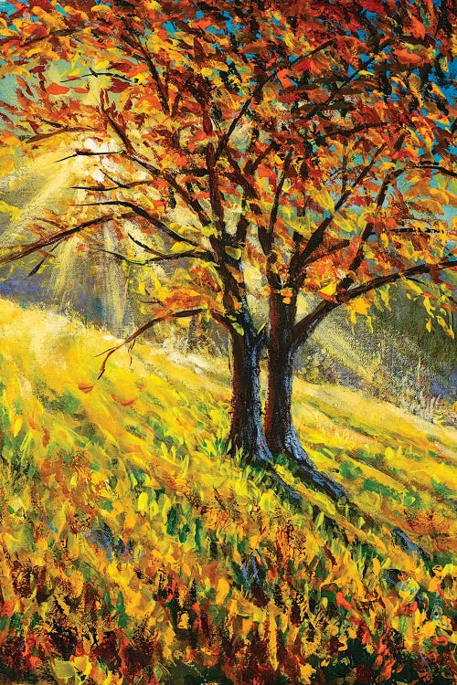 Bright Autumn Landscape by Valery Rybakow wall art