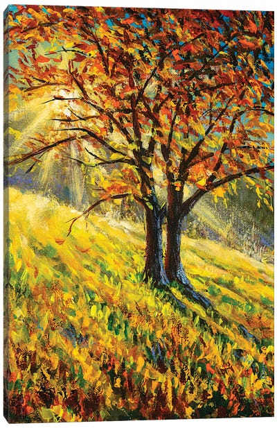 Bright Autumn Landscape Canvas Art Print - Valery Rybakow