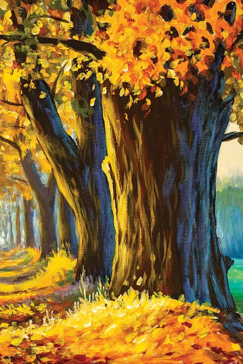 Old Oak In Autumn Park by Valery Rybakow wall art