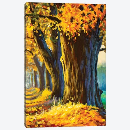 Old Oak In Autumn Park Canvas Print #VRY470} by Valery Rybakow Canvas Art Print