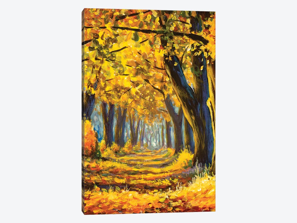 Golden Autumn Trees by Valery Rybakow 1-piece Canvas Art Print