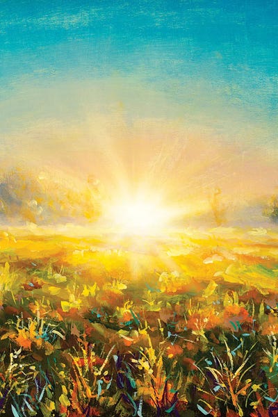 Valery Rybakow: Foggy Morning Sunset by Valery Rybakow