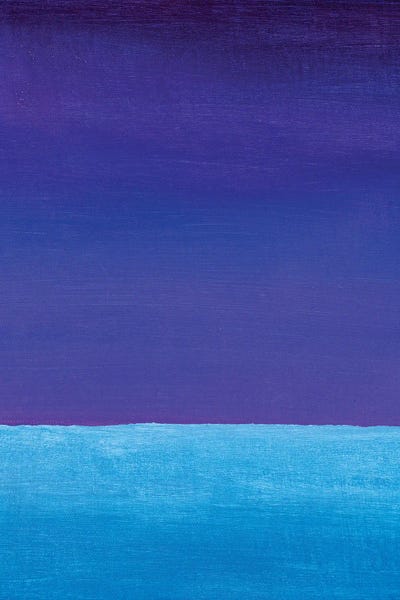 Minimalist Paintings: Blue Violet And Cyan Gradient by Valery Rybakow