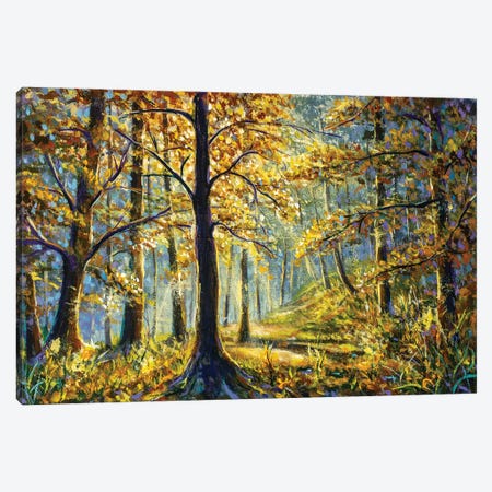 Synny forest oil painting Canvas Print #VRY493} by Valery Rybakow Art Print