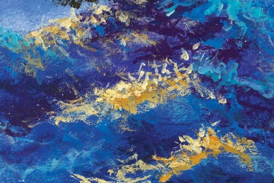 abstract blue waves by Valery Rybakow canvas print