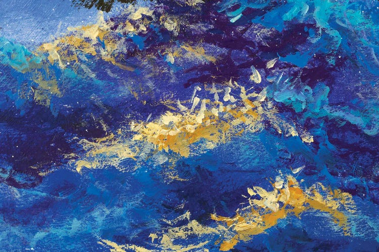 abstract blue waves by Valery Rybakow wall art