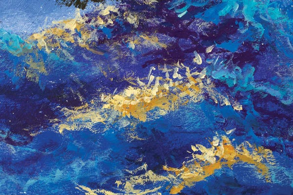 Valery Rybakow: abstract blue waves by Valery Rybakow