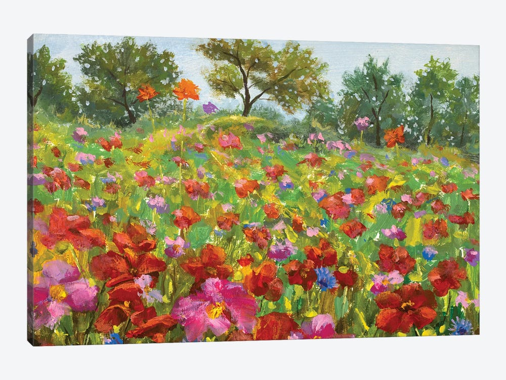 beautiful blooming Wildflowers field by Valery Rybakow 1-piece Art Print