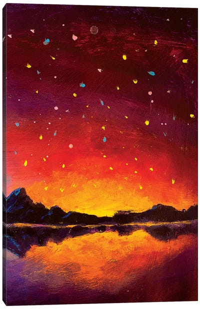 Beautiful Sunset In Mountains Canvas Art Print - Valery Rybakow