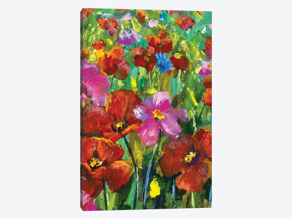 Summer field of flowers by Valery Rybakow 1-piece Canvas Art Print