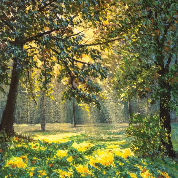 Valery Rybakow: Magic light in natural park modern fine art by Valery Rybakow