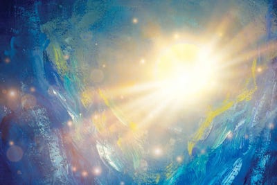 A Glowing Planet In The Cosmos by Valery Rybakow framed wall art