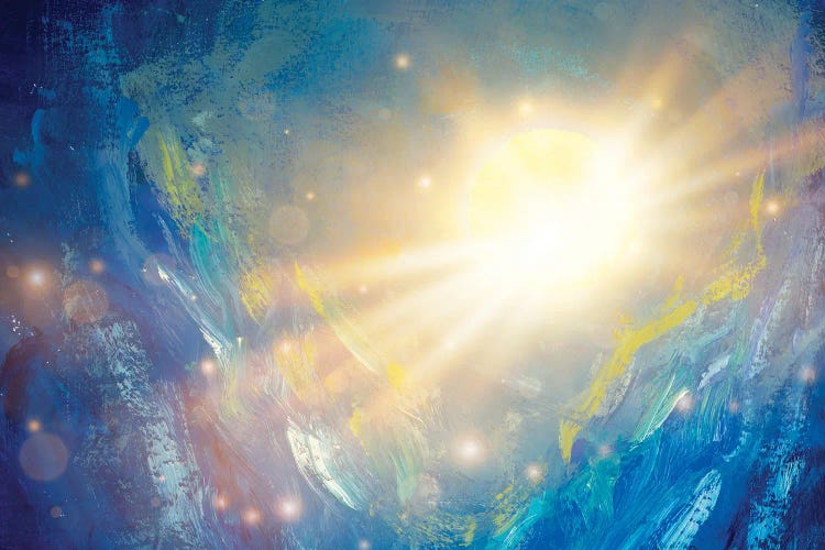 A Glowing Planet In The Cosmos by Valery Rybakow wall art