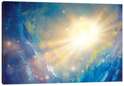 A Glowing Planet In The Cosmos Canvas Art Print - Valery Rybakow