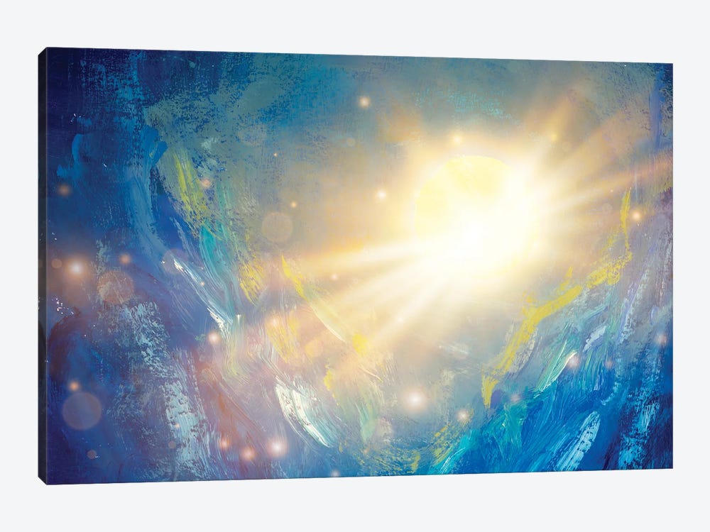 A Glowing Planet In The Cosmos by Valery Rybakow 1-piece Canvas Wall Art