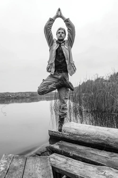 Yoga On The Pond by Valery Rybakow wall art