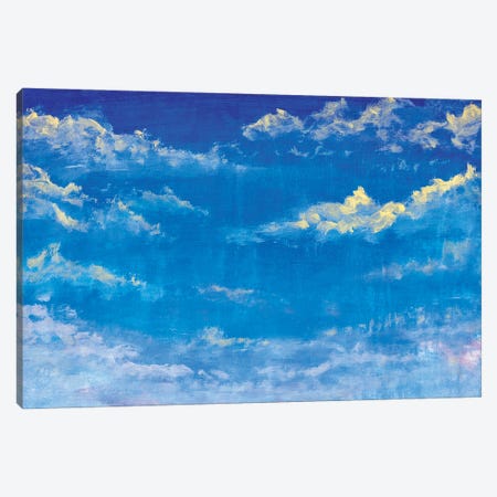 Beautiful Blue Sky With Clouds Canvas Print #VRY522} by Valery Rybakow Art Print