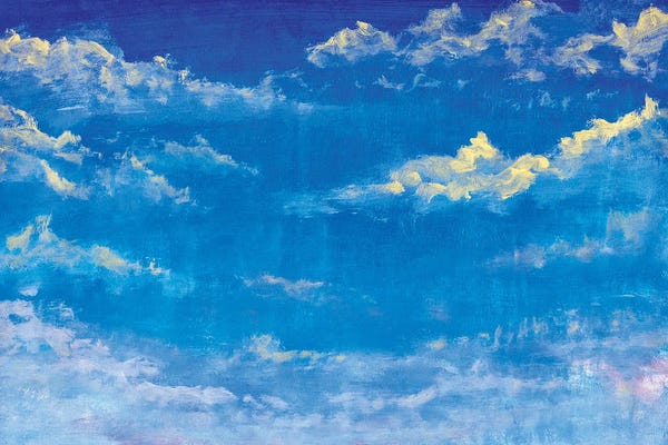 Valery Rybakow: Beautiful Blue Sky With Clouds by Valery Rybakow