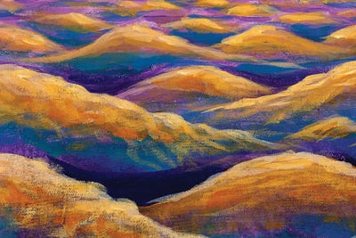 Fantasy Art Relaxation Sea Waves Or Desert Mountains Hills by Valery Rybakow canvas print