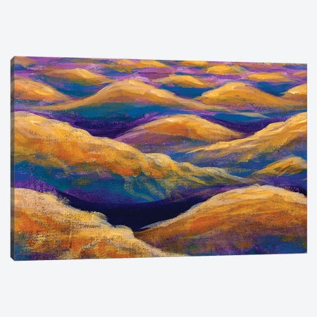 Fantasy Art Relaxation Sea Waves Or Desert Mountains Hills Canvas Print #VRY526} by Valery Rybakow Canvas Artwork