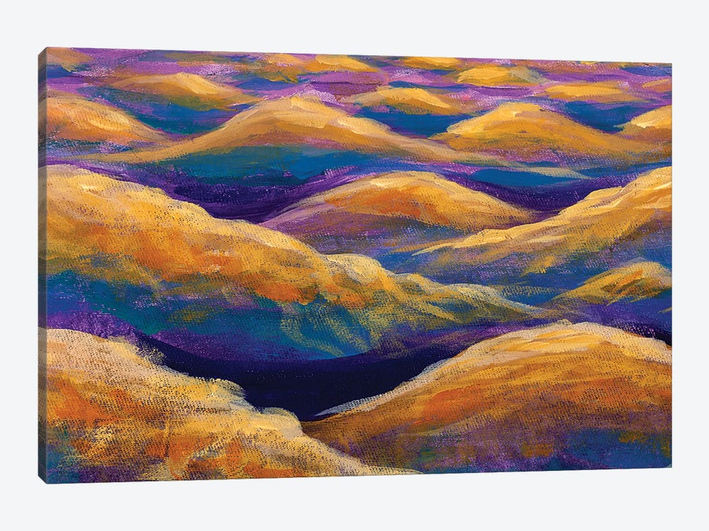 Fantasy Art Relaxation Sea Waves Or Desert Mountains Hills by Valery Rybakow 1-piece Canvas Artwork