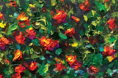 Canvas Print: Impressionism Red Flowers by Valery Rybakow - thumbnail
