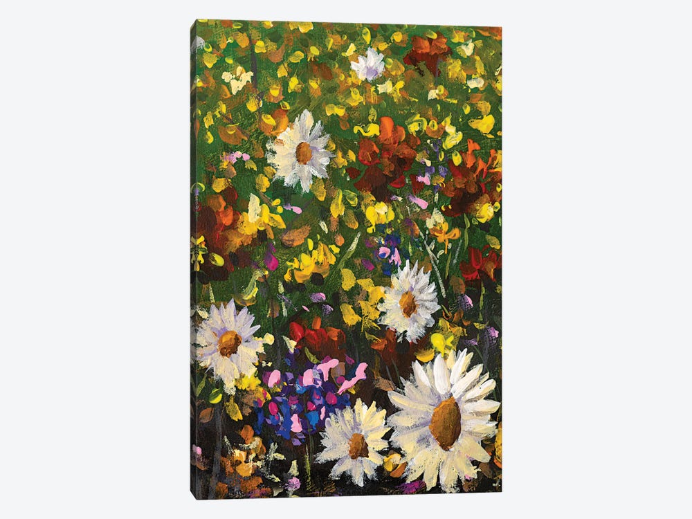 Beautiful Field Flowers On Canvas by Valery Rybakow 1-piece Canvas Print