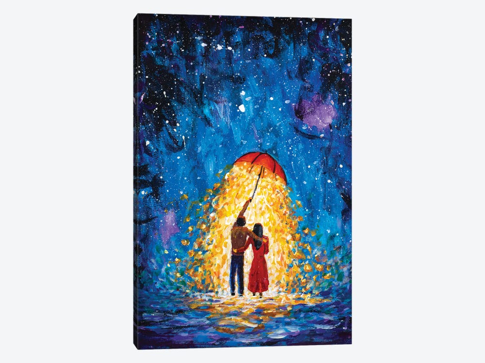 Love Under A Red Umbrella by Valery Rybakow 1-piece Canvas Print