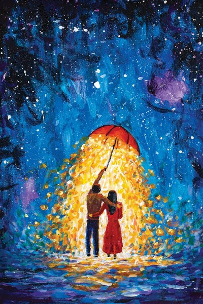 Valery Rybakow: Love Under A Red Umbrella by Valery Rybakow