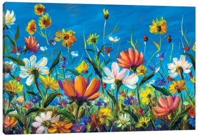 Spring Wildflowers Canvas Art Print - Valery Rybakow