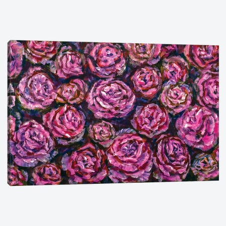 Fuchsia Peonies & Roses Canvas Print #VRY579} by Valery Rybakow Canvas Artwork