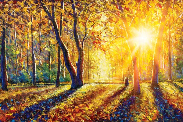Current Day Impressionism: Gorgeous Autumn Forest by Valery Rybakow