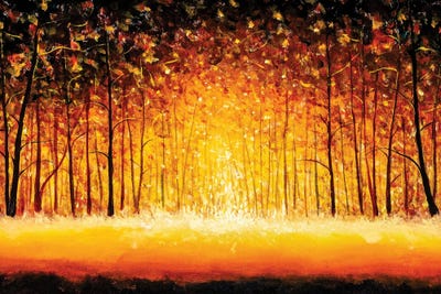 Orange Autumn Forest Alley by Valery Rybakow canvas print